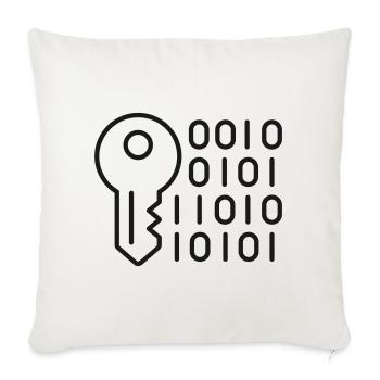 Digital-Schlüssel-Verschlüsselungslinien-Symbol - Sofakissenbezug 45 x 45 cm - Naturweiß  - Vorne