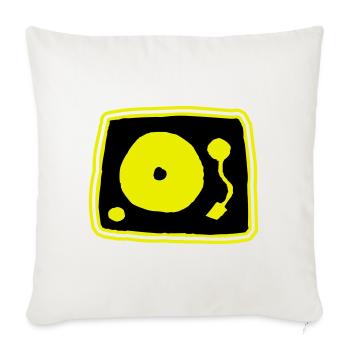 Record player - Sofa pillowcase 17,3'' x 17,3'' (45 x 45 cm) - natural white - Front