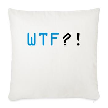 wtf - Sofakissenbezug 45 x 45 cm - Naturweiß  - Vorne