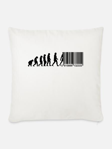 Barcode Evolution - Sofakissenbezug 45 x 45 cm - Naturweiß