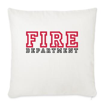 FIRE lettering Department - Sofa pillowcase 17,3'' x 17,3'' (45 x 45 cm) - natural white - Front