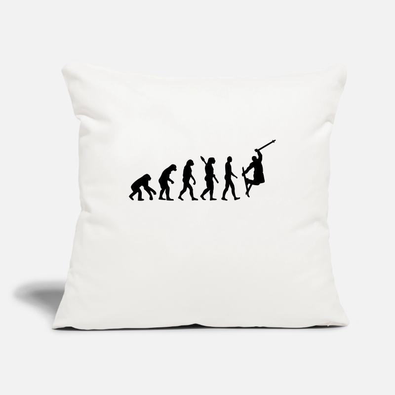 Évolution Ski Housse de coussin décorative 45 x 45 cm