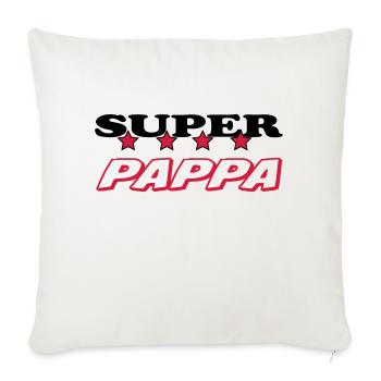 Super pappa - Sofa pillowcase 17,3'' x 17,3'' (45 x 45 cm) - natural white - Front