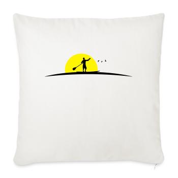 Stand Up Paddeln - Sofakissenbezug 45 x 45 cm - Naturweiß  - Vorne