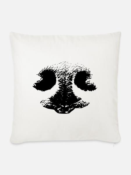 Hundenase | Hund & Nase - Sofakissenbezug 45 x 45 cm - Naturweiß