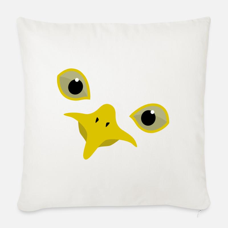 Möwe - Sofakissenbezug 45 x 45 cm - Naturweiß 