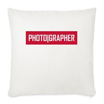 Photographer - Sofakissenbezug 45 x 45 cm - Naturweiß  - Vorne