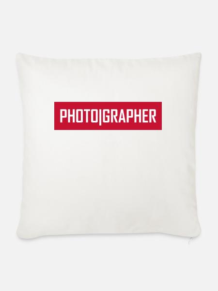 Photographer - Sofakissenbezug 45 x 45 cm - Naturweiß