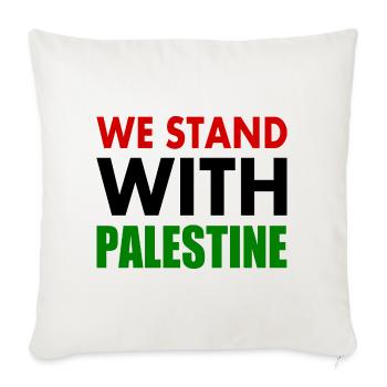 We stand with palestine - Sofa pillowcase 17,3'' x 17,3'' (45 x 45 cm) - natural white - Front