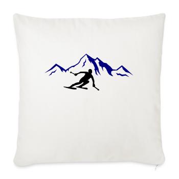 Ski Mountains 02 - Sofa pillowcase 17,3'' x 17,3'' (45 x 45 cm) - natural white - Front