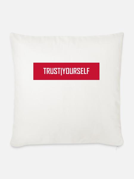 Trust Yourself - Sofakissenbezug 45 x 45 cm - Naturweiß