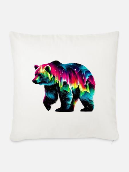 Bär - Sofakissenbezug 45 x 45 cm - Naturweiß 