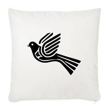 Colombe de la paix - Housse de coussin décorative 45 x 45 cm - blanc nature - Devant