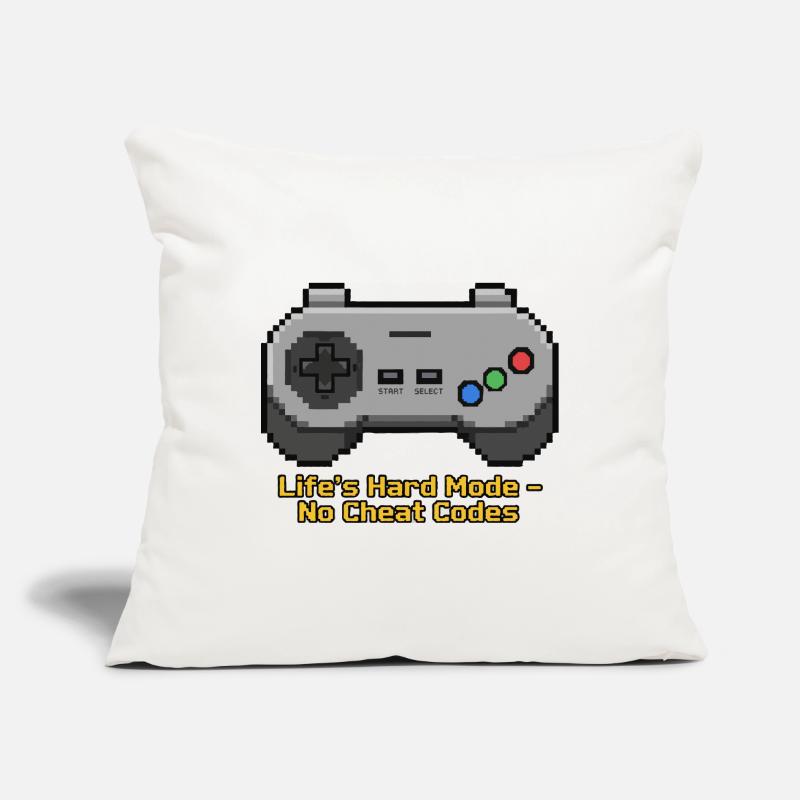 Mode difficile de la vie : pas de codes de triche Housse de coussin décorative 45 x 45 cm