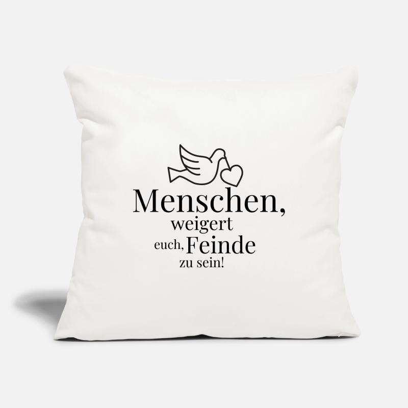 Peuple, refusez d’être ennemis ! Housse de coussin décorative 45 x 45 cm