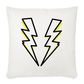 Lightning flash lighting - Sofa pillowcase 17,3'' x 17,3'' (45 x 45 cm) - natural white - Front