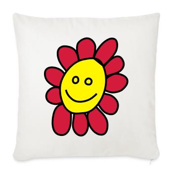 Ich bin eine Blume - Sofakissenbezug 45 x 45 cm - Naturweiß  - Vorne