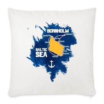 Bornholm Baltic Sea - Sofa pillowcase 17,3'' x 17,3'' (45 x 45 cm) - natural white - Front