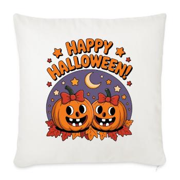 Cuddly Pumpkin Heads Halloween - Sofa pillowcase 17,3'' x 17,3'' (45 x 45 cm) - natural white - Front
