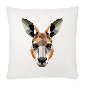 Kangaroo Australia Outback Wild Cute Kangaroos - Sofa pillowcase 17,3'' x 17,3'' (45 x 45 cm) - natural white - Front