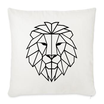 Polygone Lion - Housse de coussin décorative 45 x 45 cm - blanc nature - Devant