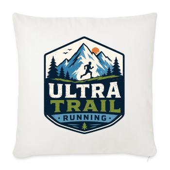 Ultra Trail Running - Housse de coussin décorative 45 x 45 cm - blanc nature - Devant