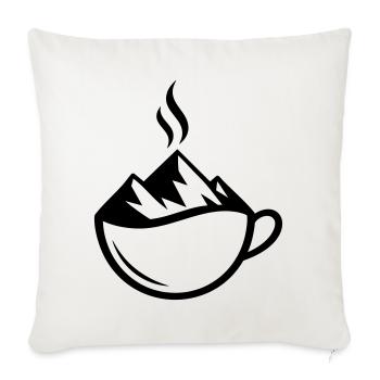 Mountain Coffee Outdoor Mug - Sofa pillowcase 17,3'' x 17,3'' (45 x 45 cm) - natural white - Front