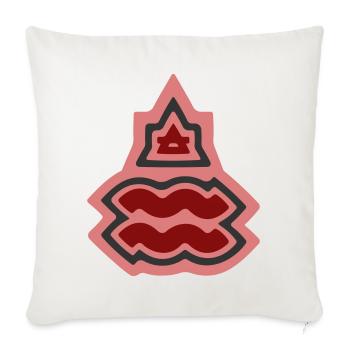 Tierkreis-Stammes-Wassermann und Luft - Sofakissenbezug 45 x 45 cm - Naturweiß  - Vorne