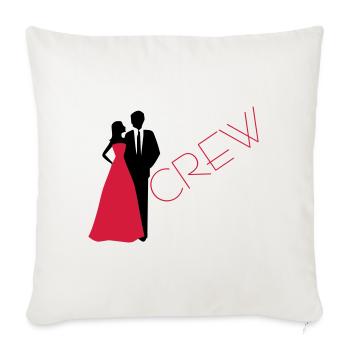 Braut Crew Hochzeit Bräutigam - Sofakissenbezug 45 x 45 cm - Naturweiß  - Vorne