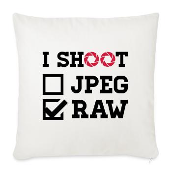I Shoot – Fotografie Kamera Fotograf - Sofakissenbezug 45 x 45 cm - Naturweiß  - Vorne