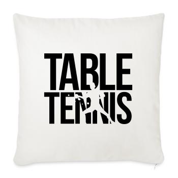 table tennis Tischtennis - Sofakissenbezug 45 x 45 cm - Naturweiß  - Vorne