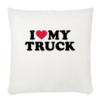 I love my Truck - Sofa pillowcase 17,3'' x 17,3'' (45 x 45 cm) - natural white - Front