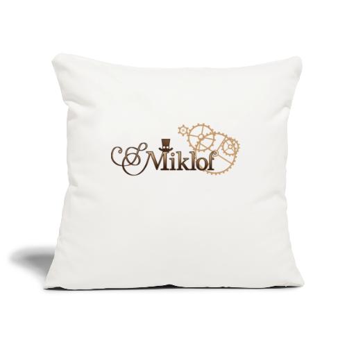 miklof logo gold wood gradient 3000px - Sofa pillowcase 17,3'' x 17,3'' (45 x 45 cm)