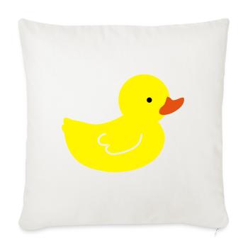 Cheerful Rubber Duck: A Touch of Yellow - Sofa pillowcase 17,3'' x 17,3'' (45 x 45 cm) - natural white - Front