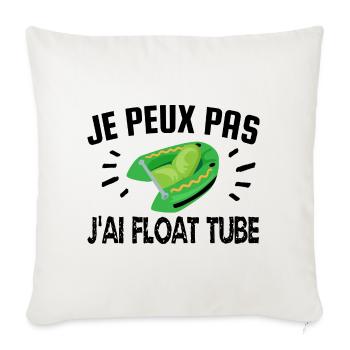 je peux pas j'ai float tube - Housse de coussin décorative 45 x 45 cm - blanc nature - Devant