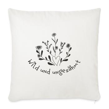 wild und ungezähmt wiesenblume blume frühling - Sofakissenbezug 45 x 45 cm - Naturweiß  - Vorne
