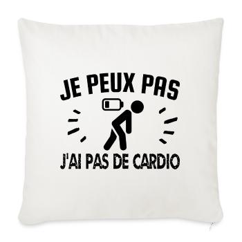 je peux pas j'ai pas de cardio - Housse de coussin décorative 45 x 45 cm - blanc nature - Devant