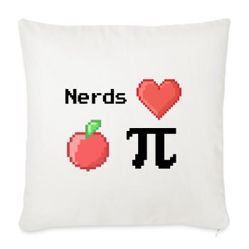 Nerds Love Apple Pi Pi Sayings Math S Pixel - Sofa pillowcase 17,3'' x 17,3'' (45 x 45 cm) - natural white - Front