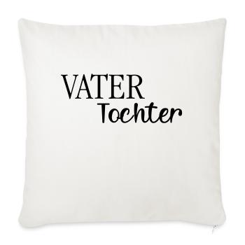 Papa Papi Vater Tochter Sohn Vatertag Männer Shirt - Sofakissenbezug 45 x 45 cm - Naturweiß  - Vorne