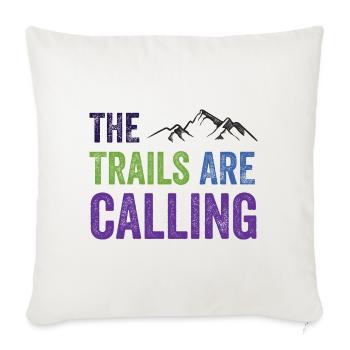 The Trails Are Calling - Sofa pillowcase 17,3'' x 17,3'' (45 x 45 cm) - natural white - Front
