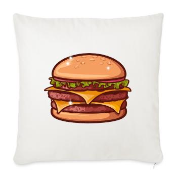 Juicy Cheeseburger - Sofa pillowcase 17,3'' x 17,3'' (45 x 45 cm) - natural white - Front