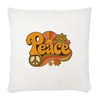 peace - Sofa pillowcase 17,3'' x 17,3'' (45 x 45 cm) - natural white - Front