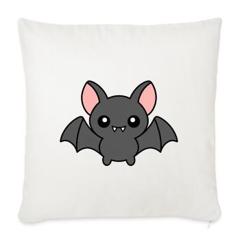 Fledermaus - Sofakissenbezug 45 x 45 cm - Naturweiß  - Vorne