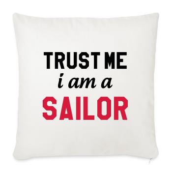 Trust me I am a Sailor - Housse de coussin décorative 45 x 45 cm - blanc nature - Devant