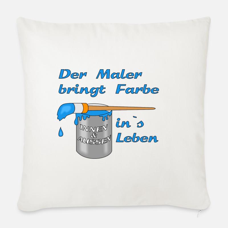 maler handwerk - Sofakissenbezug 45 x 45 cm - Naturweiß 