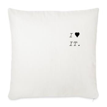 I LOVE IT - Sofa pillowcase 17,3'' x 17,3'' (45 x 45 cm) - natural white - Front