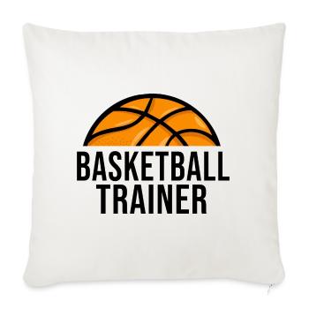 Basketballtrainer basket ball coach. - Sofakissenbezug 45 x 45 cm - Naturweiß  - Vorne