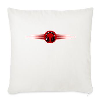 Headphones Music - Sofa pillowcase 17,3'' x 17,3'' (45 x 45 cm) - natural white - Front