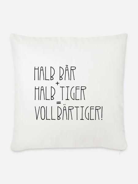 Vollbärtiger - Sofakissenbezug 45 x 45 cm - Naturweiß 