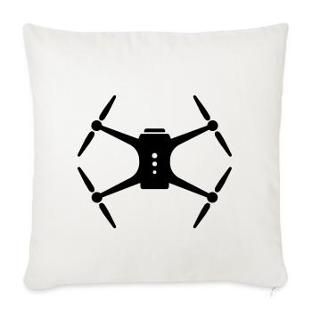Drohne Quadrokopter Pilot - Sofakissenbezug 45 x 45 cm - Naturweiß  - Vorne